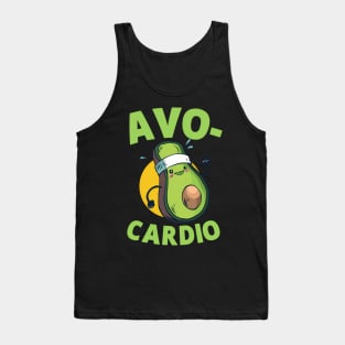 Avo-Cardio Pun Workout Running Avocado Exercise Tank Top